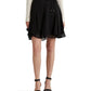 Saia Ralph Lauren Crinkle Georgette Feminina Preta Tamanho 6