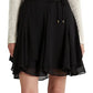 Saia Ralph Lauren Crinkle Georgette Feminina Preta Tamanho 6