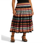 Saia Ralph Lauren Feminina Listrada Crinkle Georgette Preta Tamanho 10