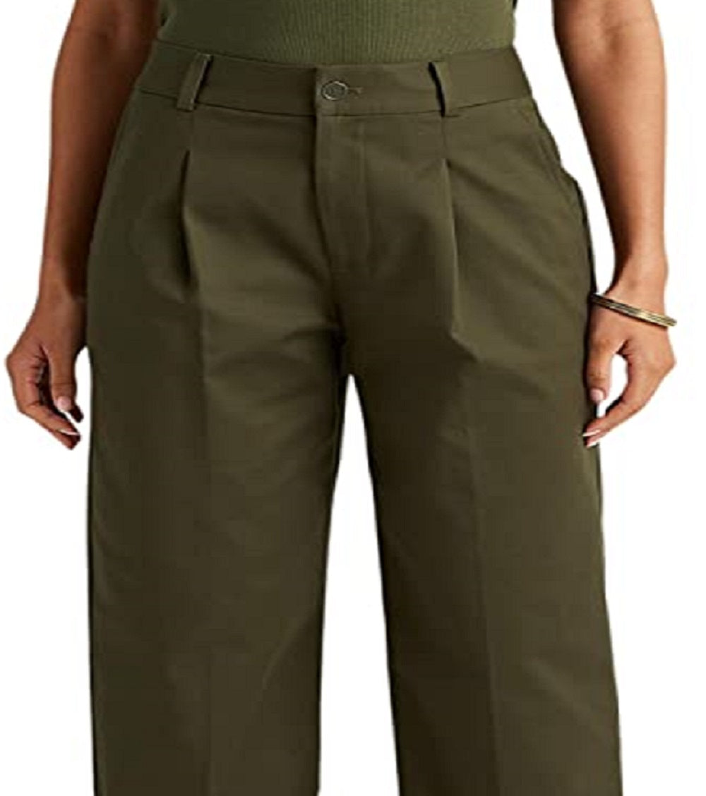 Calça Ralph Lauren Feminina Dupla Face de Algodão Elástico Verde Tamanho 4