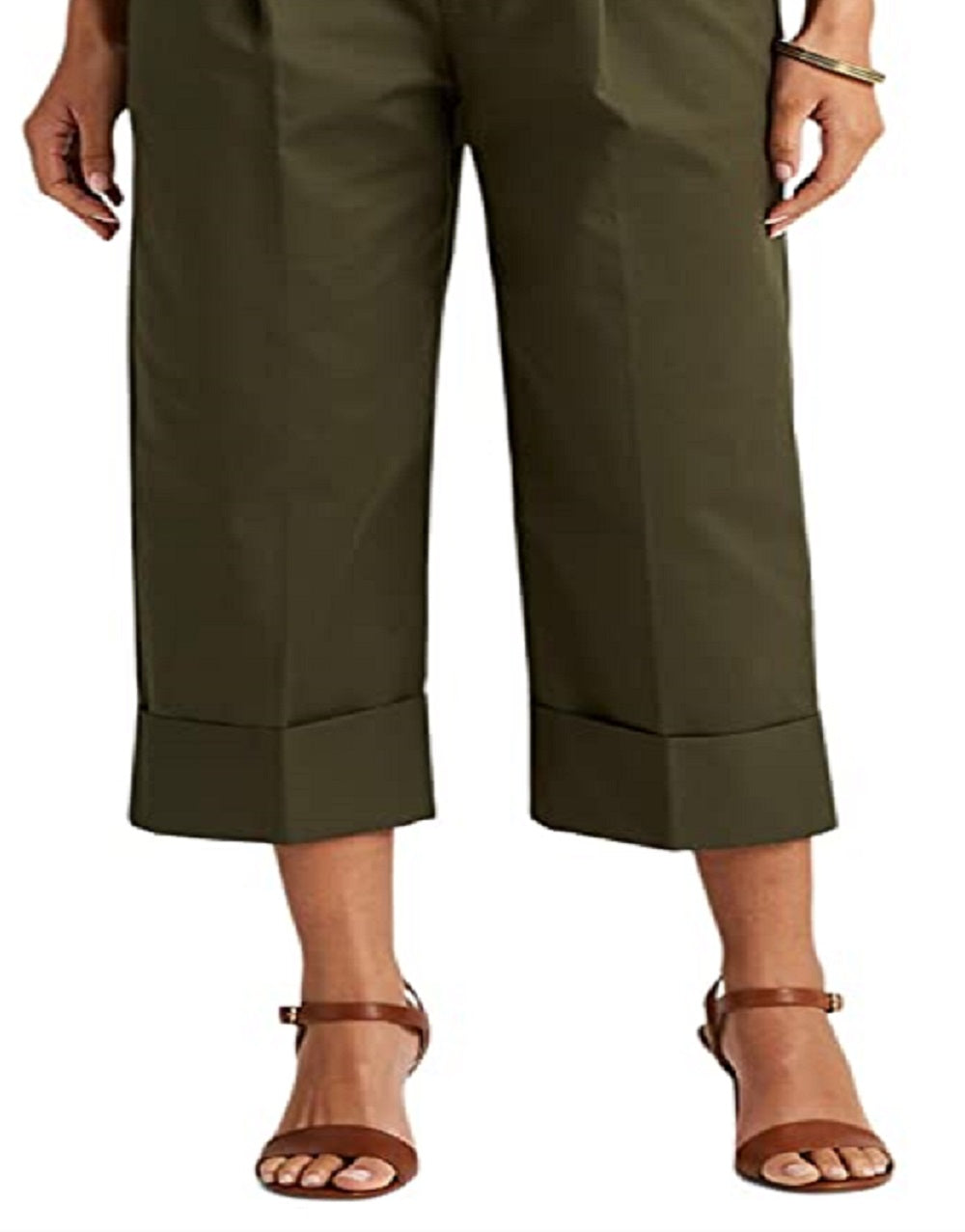 Calça Ralph Lauren Feminina Dupla Face de Algodão Elástico Verde Tamanho 4