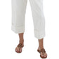 Calça Ralph Lauren Feminina Pregueada Stretch no Tornozelo Branca