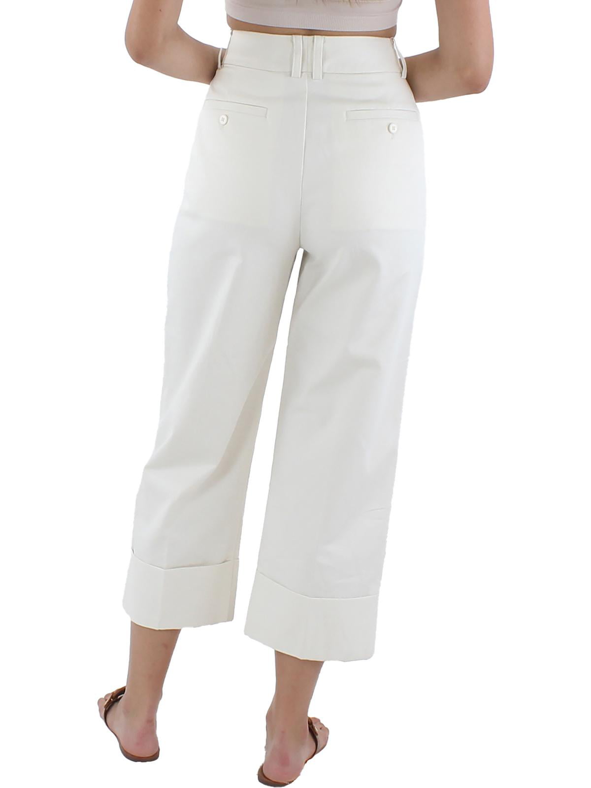Calça Ralph Lauren Feminina Pregueada Stretch no Tornozelo Branca