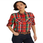 Camisa Ralph Lauren Feminina Algodão Madras Laranja Tamanho X-G