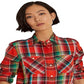 Camisa Ralph Lauren Feminina Algodão Madras Laranja Tamanho X-G