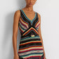 Vestido Ralph Lauren Feminino Listrado Crinkle Georgette Sem Mangas Preto Tamanho 6