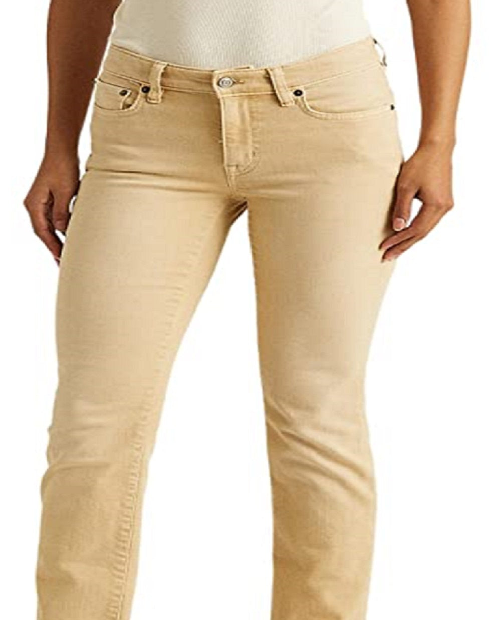 Calça Jeans Ralph Lauren Feminina Cintura Média Reta Marrom Tamanho 2 Petite