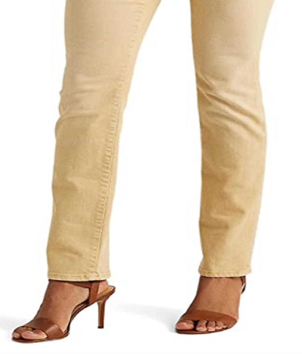 Calça Jeans Ralph Lauren Feminina Cintura Média Reta Marrom Tamanho 2 Petite