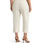 Calça Ralph Lauren Feminina Dupla Face de Algodão Elástico no Tornozelo Branca