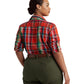 Camisa Ralph Lauren Feminina Algodão Madras Laranja Tamanho 3X