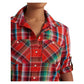Camisa Ralph Lauren Feminina Algodão Madras Laranja Tamanho 3X