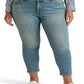 Calça jeans skinny Ralph Lauren feminina de cintura alta, azul, tamanho 16W