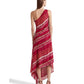 Vestido Ralph Lauren Feminino Listrado Um Ombro Crinkled Georgette Tamanho Sortido 8
