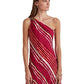 Vestido Ralph Lauren Feminino Listrado Um Ombro Crinkled Georgette Tamanho Sortido 8