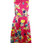 Vestido de coquetel com cinto floral Ralph Lauren feminino, rosa, tamanho 6