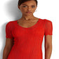 Vestido Ralph Lauren Pointelle Manga Curta Feminino Laranja Tamanho Pequeno