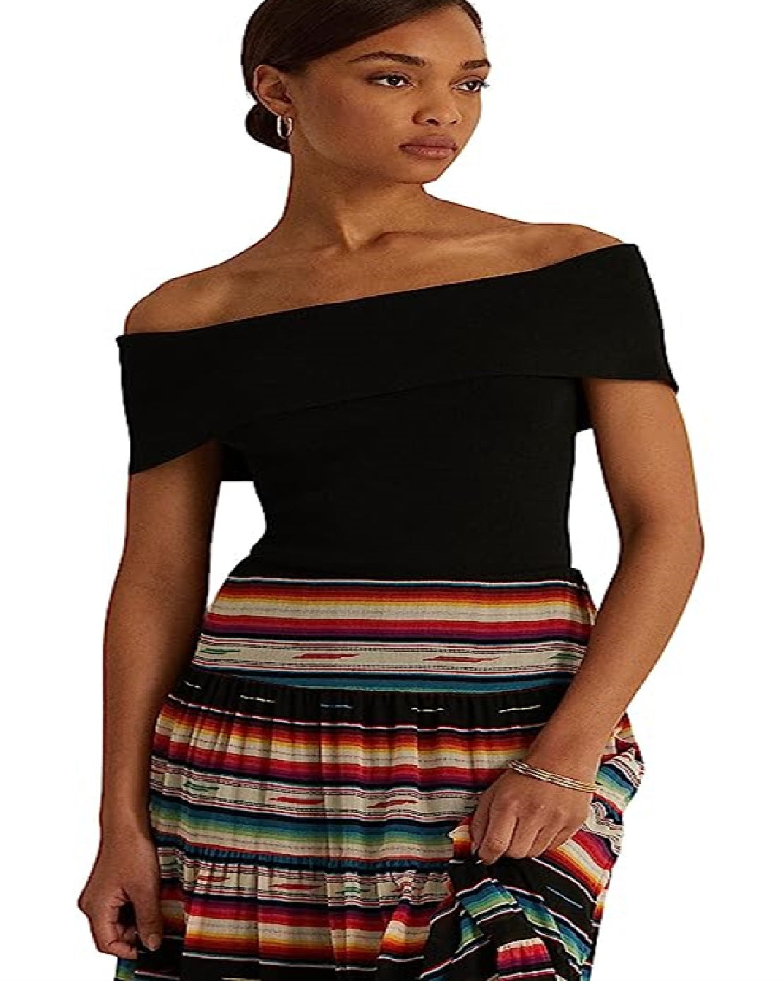 Suéter Ralph Lauren Feminino Ombro a Ombro Preto Tamanho Pequeno Extra Pequeno