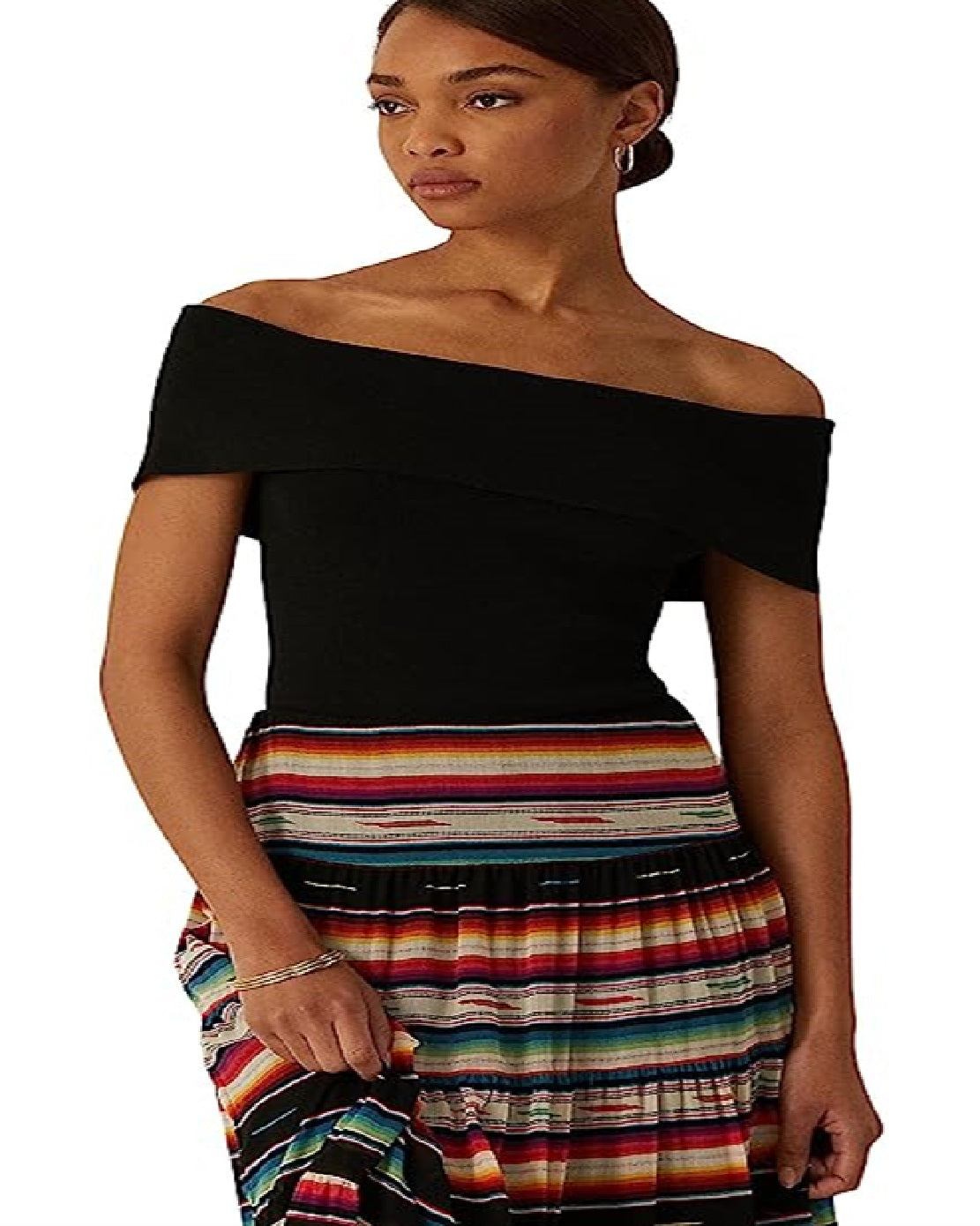 Suéter Ralph Lauren Feminino Ombro a Ombro Preto Tamanho Pequeno Extra Pequeno