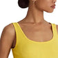 Camiseta regata feminina Ralph Lauren Cotton Blend, amarela, tamanho X-G