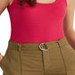 Camiseta regata feminina Ralph Lauren de algodão misto rosa tamanho pequeno