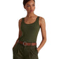 Regata Ralph Lauren Feminina de Algodão Misto Verde Tamanho Grande