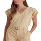Camiseta Ralph Lauren Feminina Slub Jersey Manga Curta Marrom Tamanho XG