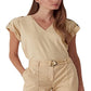 Camiseta Ralph Lauren Feminina Slub Jersey Manga Curta Marrom Tamanho XG