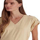 Camiseta Ralph Lauren Feminina Slub Jersey Manga Curta Marrom Tamanho XG