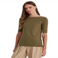 Blusa Ralph Lauren Feminina de Algodão Elástico com Decote Canoa Verde Tamanho X-G