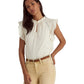 Blusa Ralph Lauren Feminina Manga Flutter Jersey Branca Tamanho P