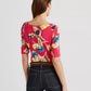 Blusa Ralph Lauren Feminina de Algodão Elástico com Decote Canoa Rosa Tamanho P