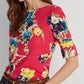 Blusa Ralph Lauren Feminina de Algodão Elástico com Decote Canoa Rosa Tamanho P