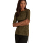 Blusa Ralph Lauren Feminina com Estampa Ocelot e Algodão Elástico e Gola Canoa Verde Tamanho P