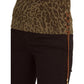 Blusa Ralph Lauren Feminina com Estampa Ocelot e Algodão Elástico e Gola Canoa Verde Tamanho P