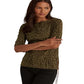 Blusa Ralph Lauren Feminina com Estampa Ocelot e Algodão Elástico, Gola Canoa, Verde, Tamanho X-G