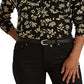 Camisa Ralph Lauren Feminina Floral Stretch Jersey Preta Tamanho Grande