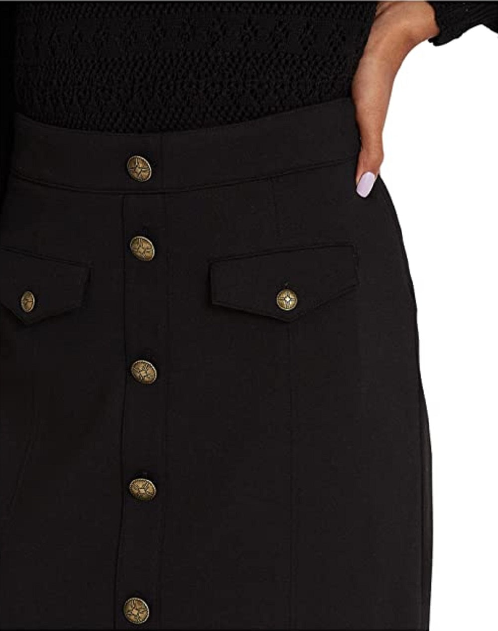 Ralph Lauren Minissaia Ponte Feminina Preta Tamanho P