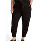 Calça cargo feminina Ralph Lauren Ponte Ankle, preta, tamanho 2X