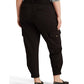 Calça cargo feminina Ralph Lauren Ponte Ankle, preta, tamanho 2X