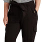 Calça cargo feminina Ralph Lauren Ponte Ankle, preta, tamanho 2X