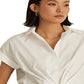 Camisa Ralph Lauren Feminina de Algodão com Frente Torcida, Branca, Tamanho 12