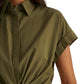 Camisa Ralph Lauren Feminina de Algodão com Frente Torcida, Verde, Tamanho 8