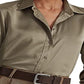 Camisa Ralph Lauren Charmeuse de cetim feminina, verde, tamanho pequeno