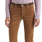 Calça Ralph Lauren Feminina Veludo Cotelê Cintura Média Reta Marrom Tamanho 10