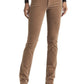 Calça Ralph Lauren Feminina Veludo Cotelê Cintura Média Reta Marrom Tamanho 16