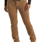 Calça Ralph Lauren Feminina Veludo Cotelê Cintura Média Reta Marrom Tamanho 6