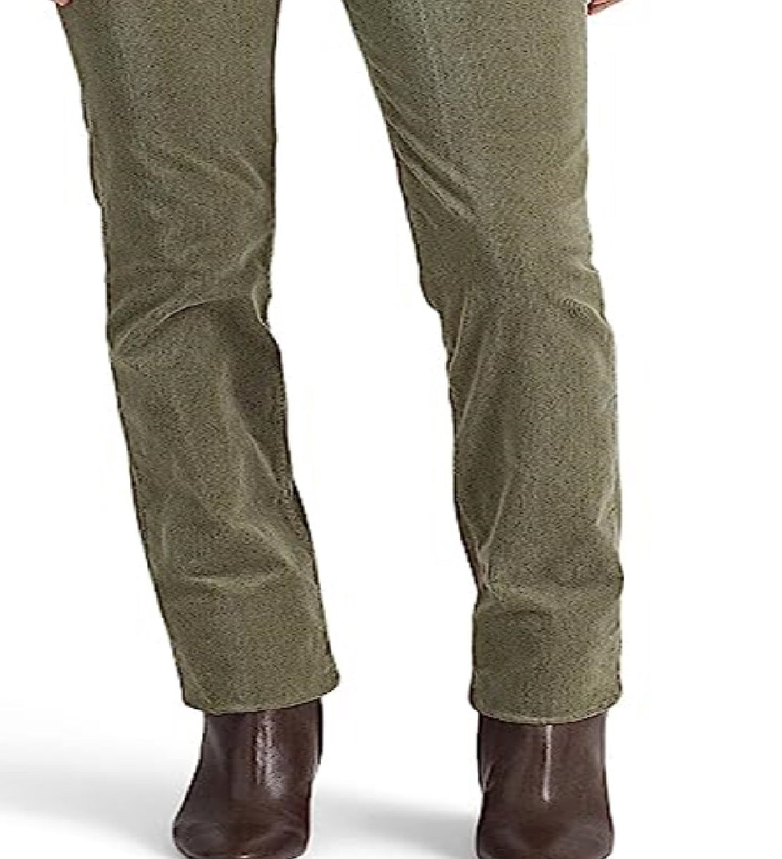 Calça Ralph Lauren Feminina Veludo Cotelê Cintura Média Reta Verde Tamanho 4