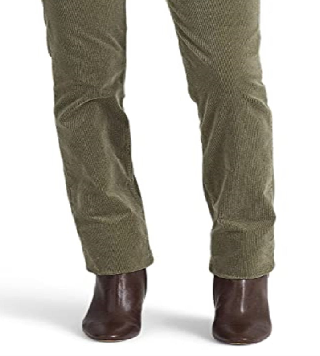 Calça Ralph Lauren Feminina Veludo Cotelê Cintura Média Reta Verde Tamanho 8