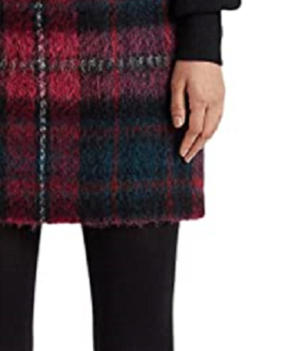 Saia lápis xadrez Ralph Lauren feminina rosa