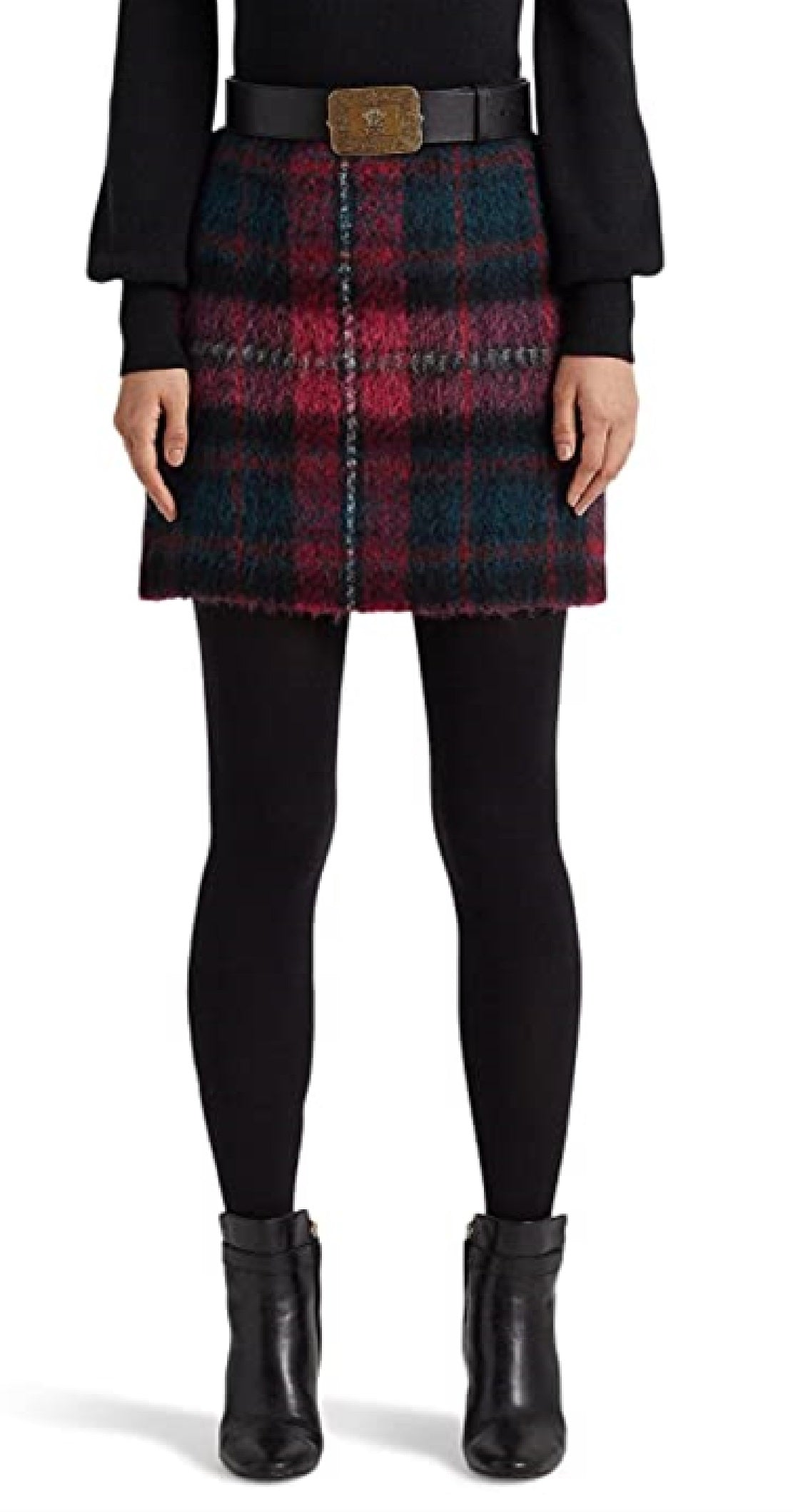 Saia lápis xadrez Ralph Lauren feminina, rosa, tamanho 2